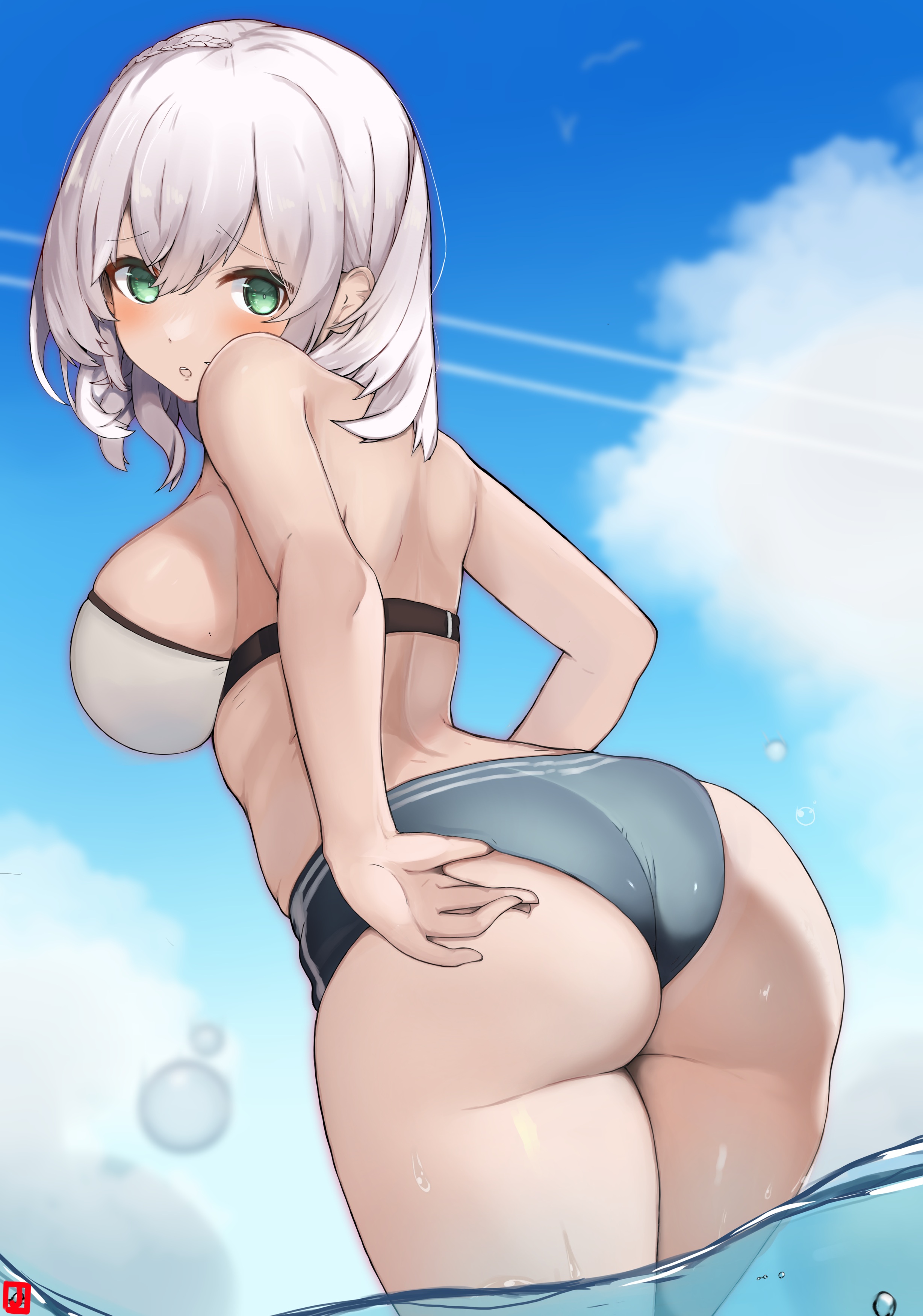 Zonzu Hololive Shirogane Noel Ass Bikini Swimsuits Thong Wet 1030661